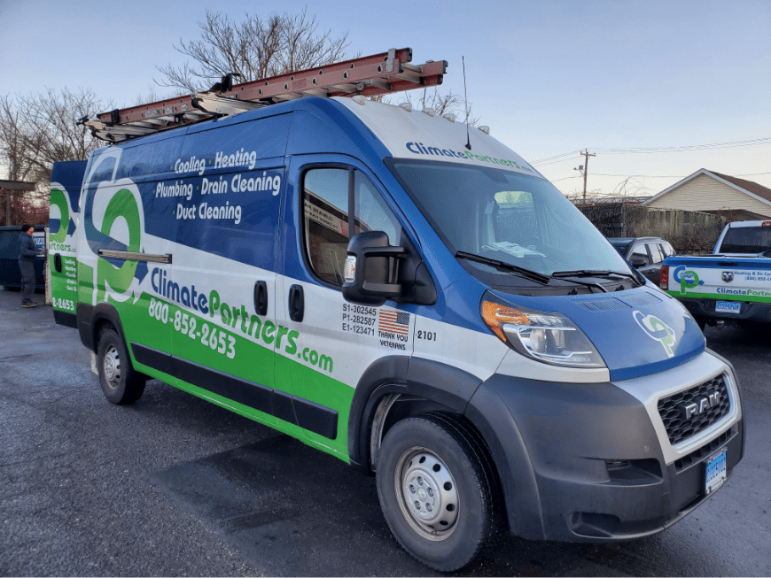 Climate Partners service truck.